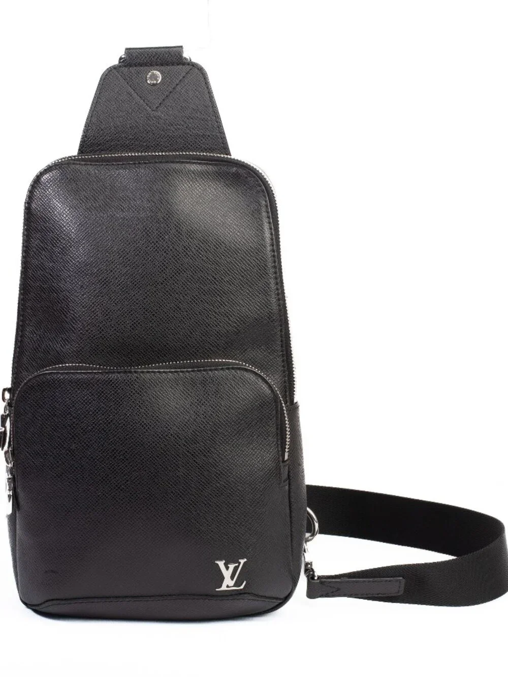 Authentic Louis Vuitton Taiga Avenue Sling Bag Glacier
